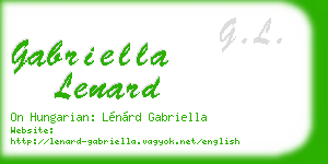 gabriella lenard business card